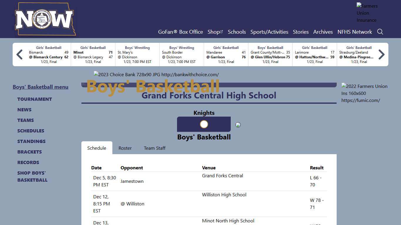 Grand Forks Central High School Boys' Basketball |NDHSAANOW.com