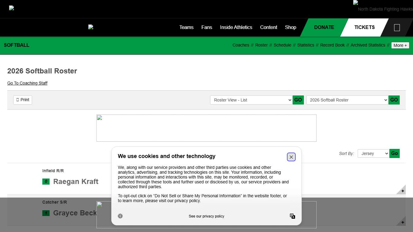 2026 Softball Roster - University of North Dakota Athletics